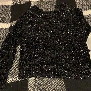 Black  velvety sweater